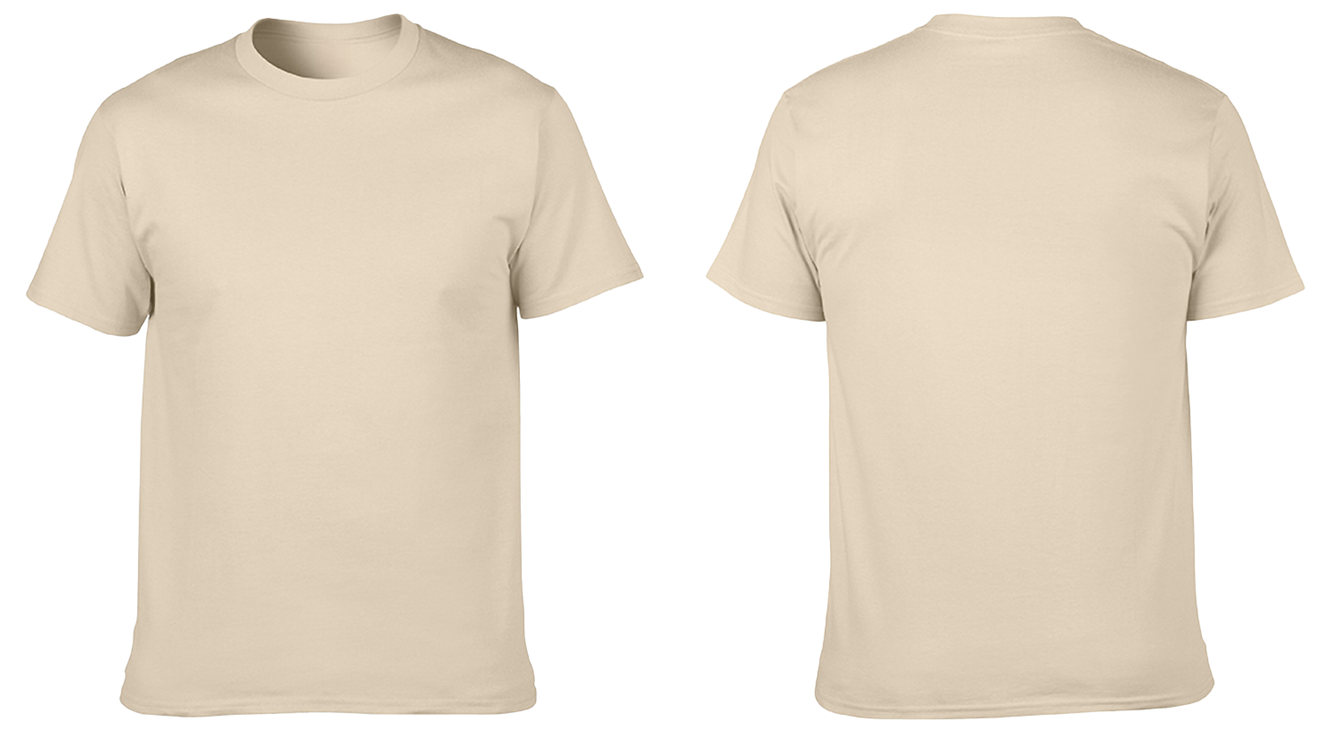 Custom cotton short sleeve shirts adult youth unisex pastel cream - Cotton-shirt