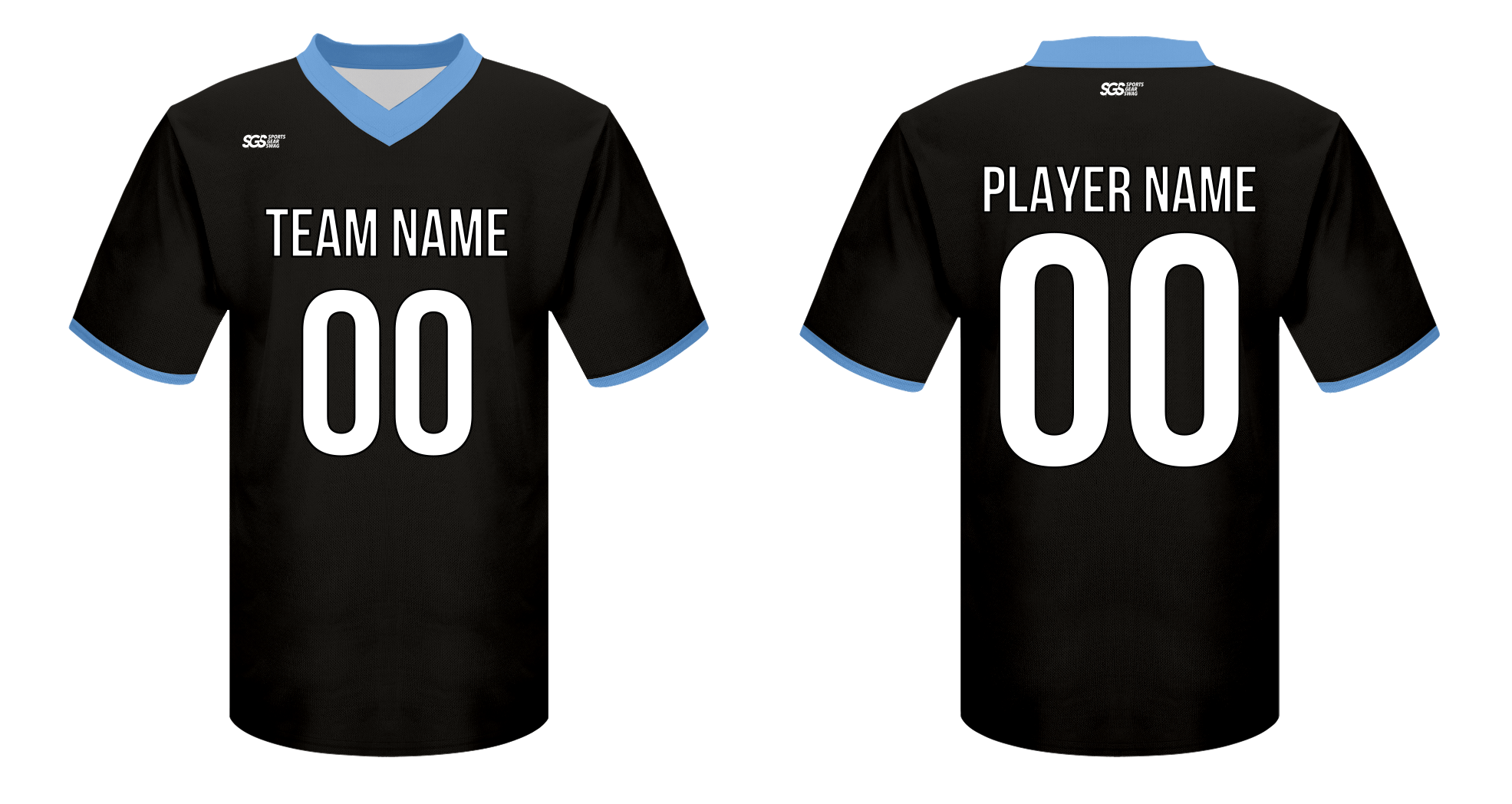 Custom football jersey adult youth unisex black ice - Jersey