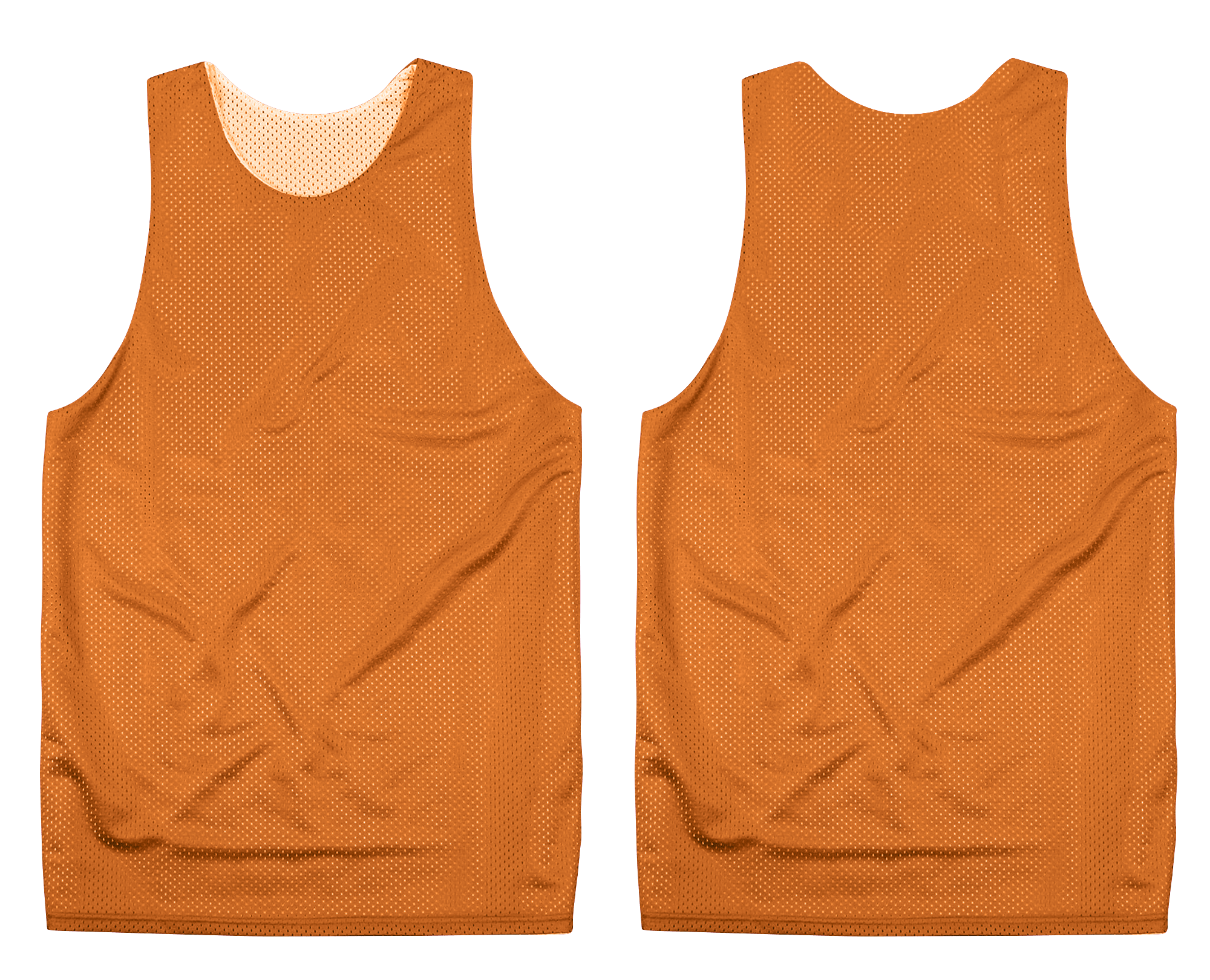Custom orange adult youth unisex pinnies - Pinnies