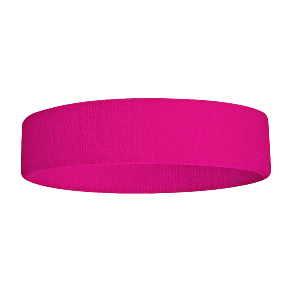 Custom adult youth unisex solid fluorescent pink headband - Head-band