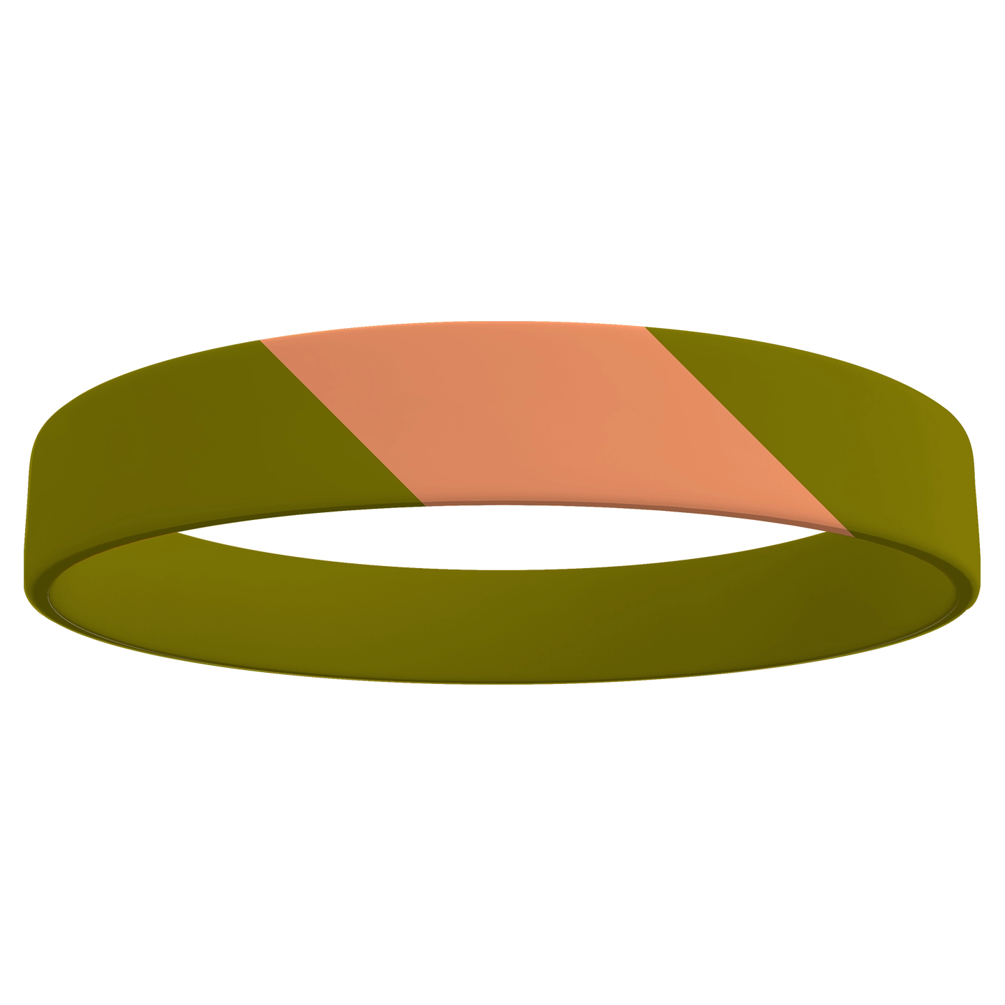 Custom wristband silicone solids olive peach - Wristbands