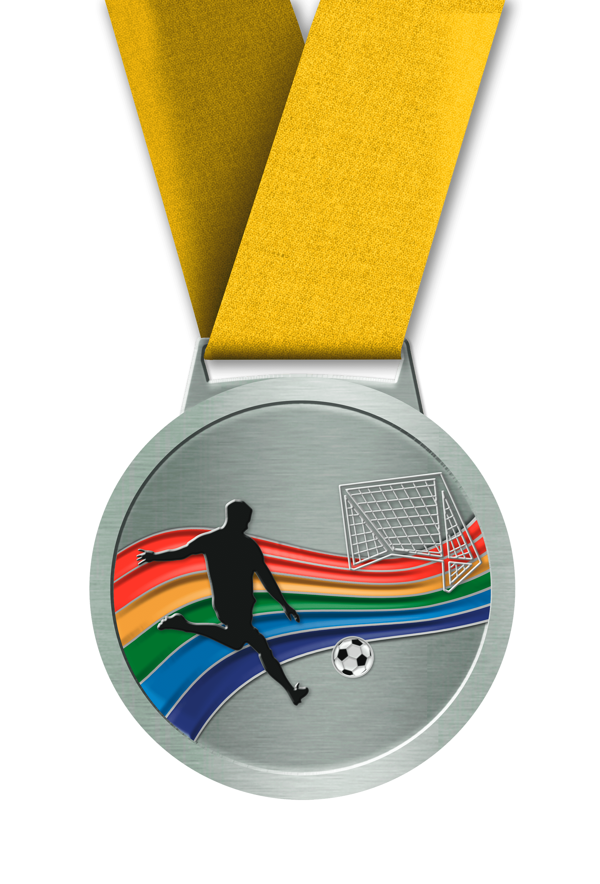 Soccer 2 silver medal awards - Medals-awards