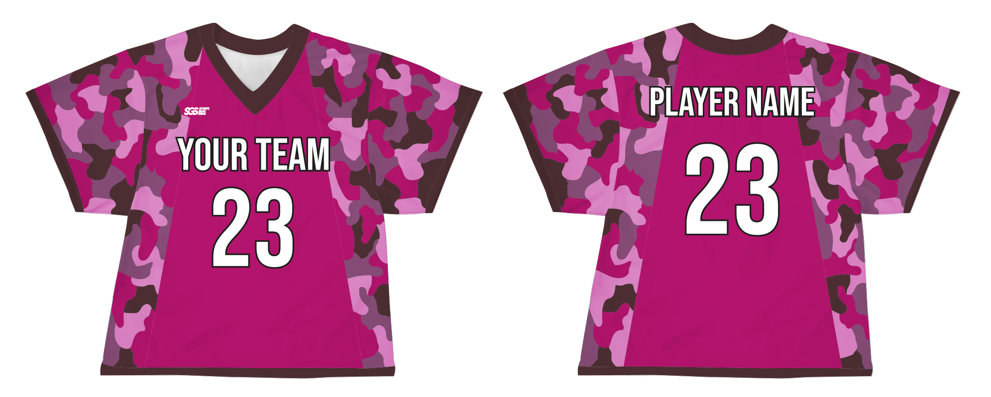 Custom sides camo adult youth unisex lacrosse jerseys - reversible uniform - Jersey