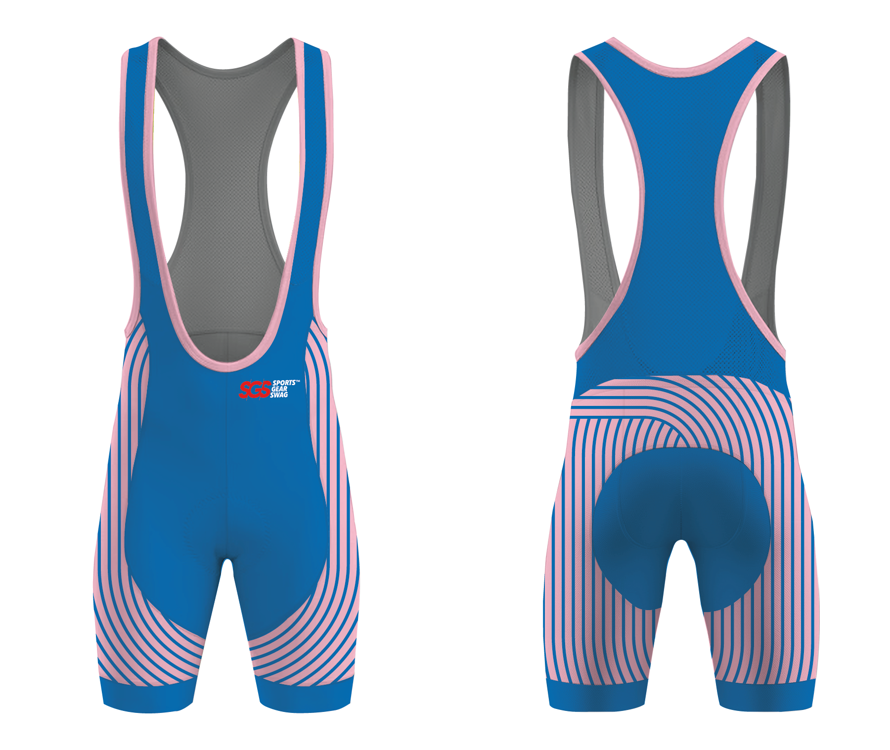 Custom gridline adult youth unisex cycling bib - Cycling-bibs