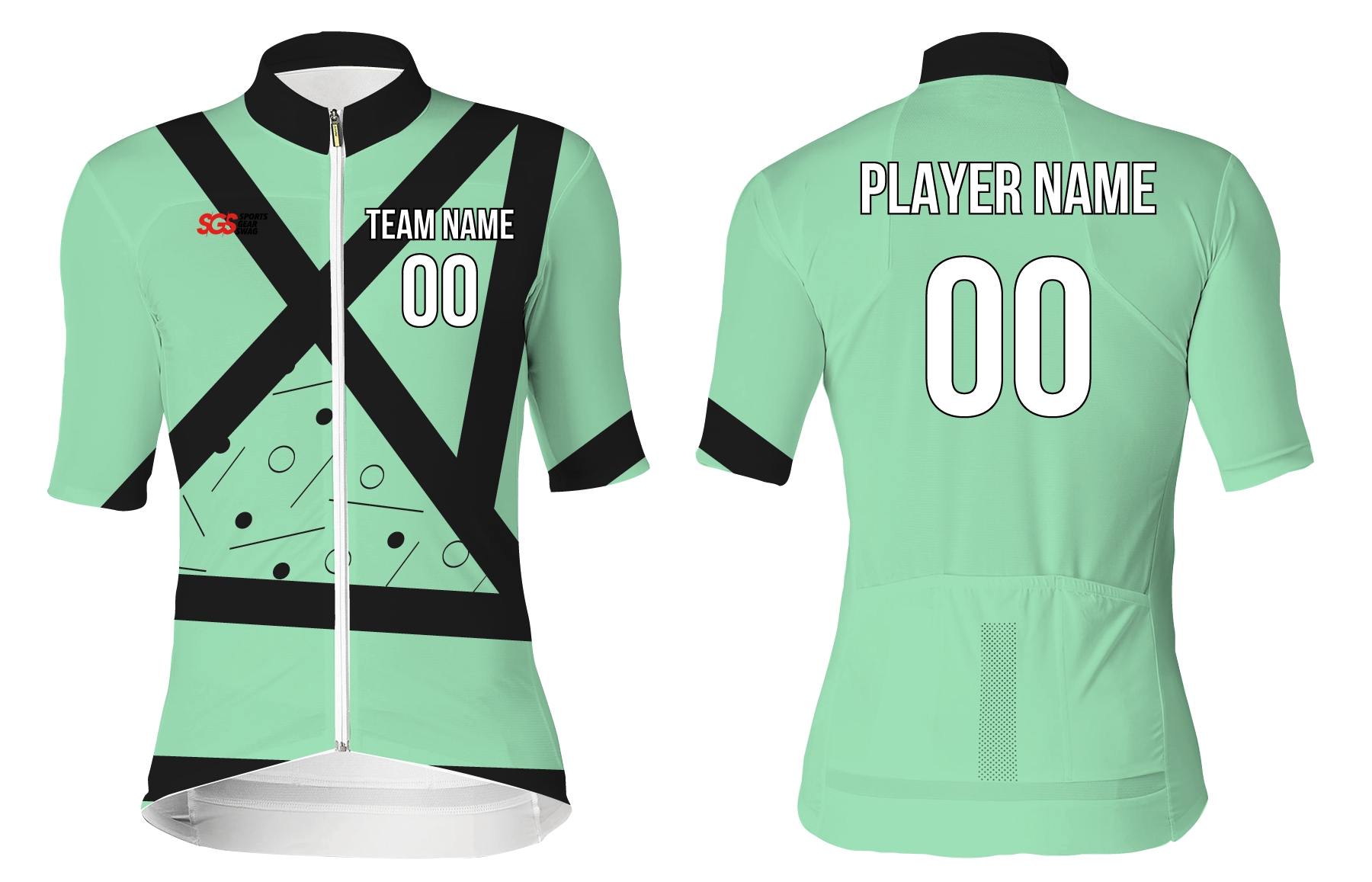Custom cycling short sleeve adult youth unisex black line arrow - Jersey