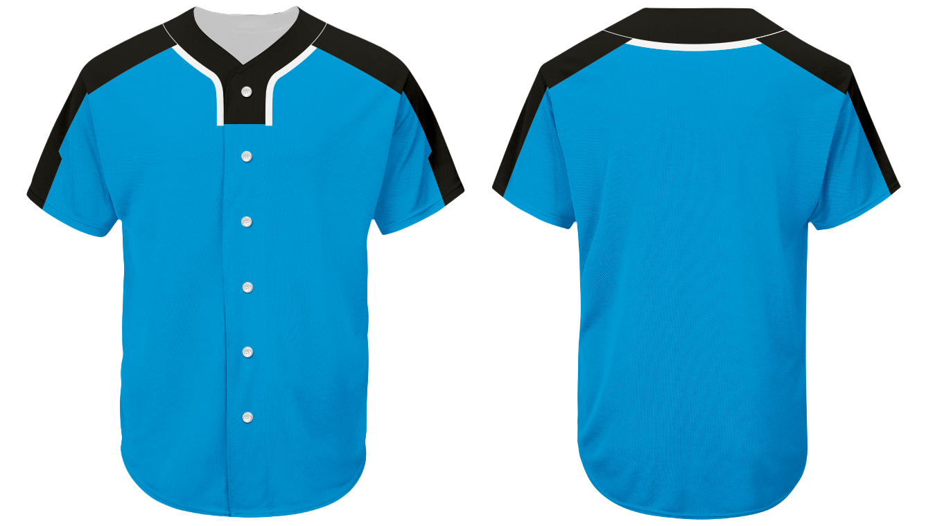 Custom blackhawk sky adult youth unisex full buttons softball jersey - Jersey