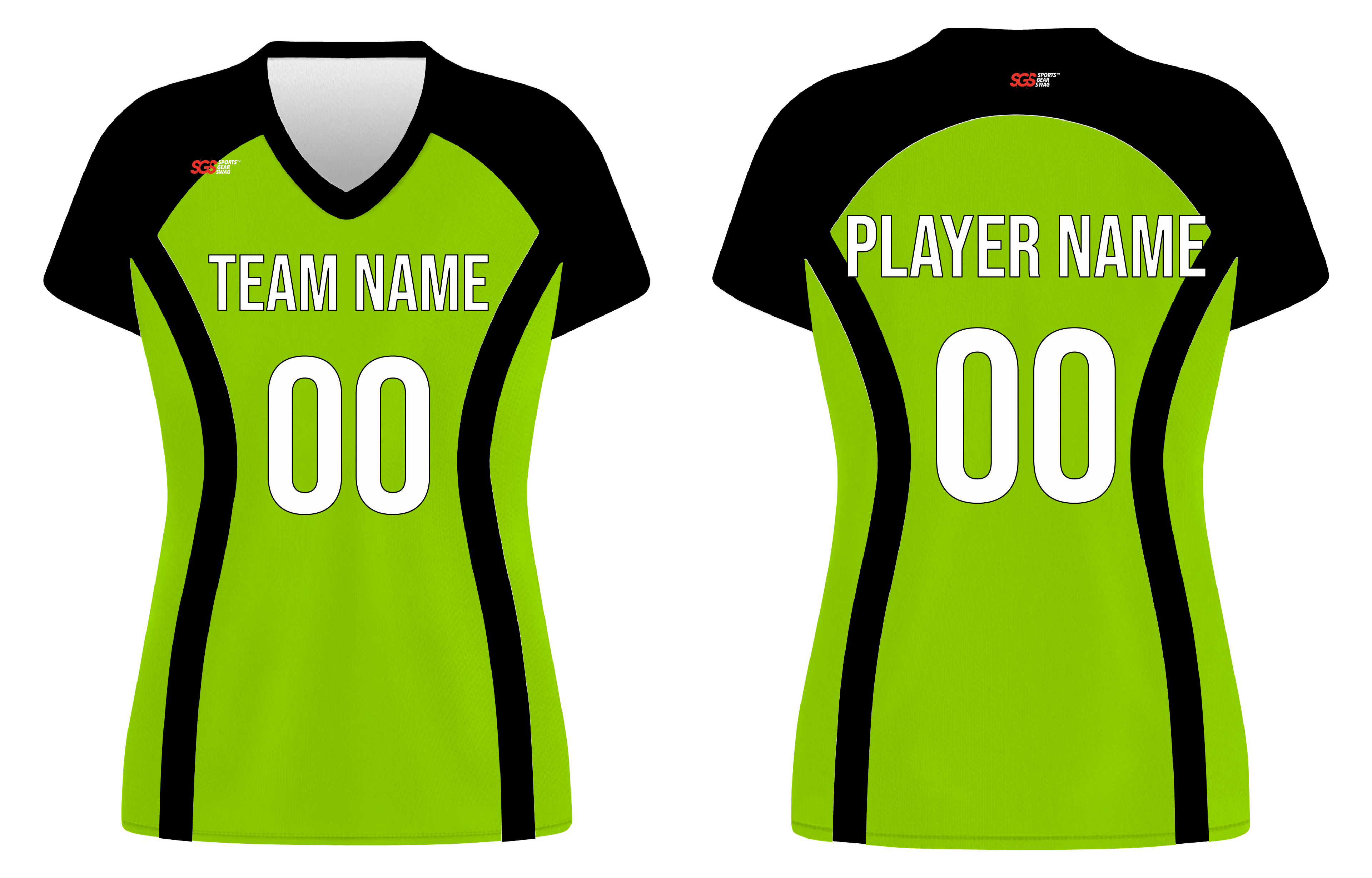Custom green solids adult youth volleyball jersey - Jersey