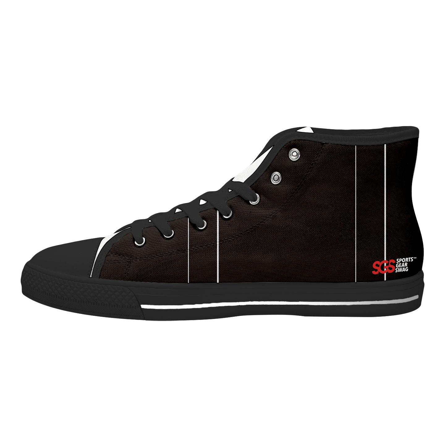 Custom high top canvas shoes black runner flow - High-top-shoes