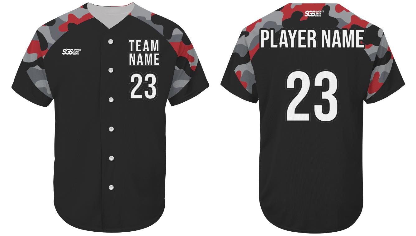 Custom sleeves camo adult youth unisex softball jersey - Jersey