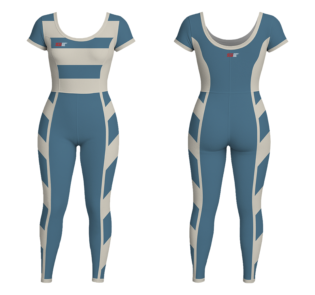 Custom women short sleeve unitards dance uniform striperush - Dance-bodysuits