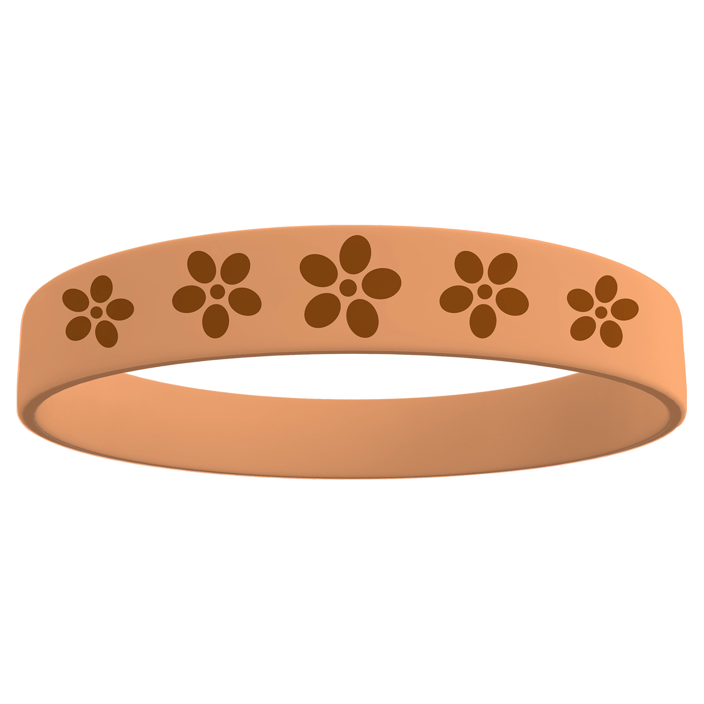 Custom wristband silicone peach floral pattern - Wristbands