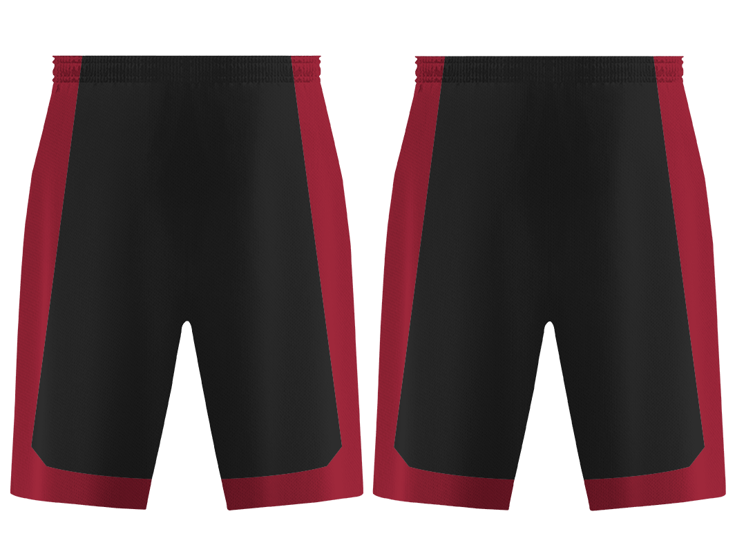 Custom stylish black-red adult youth unisex wedding shorts - Short