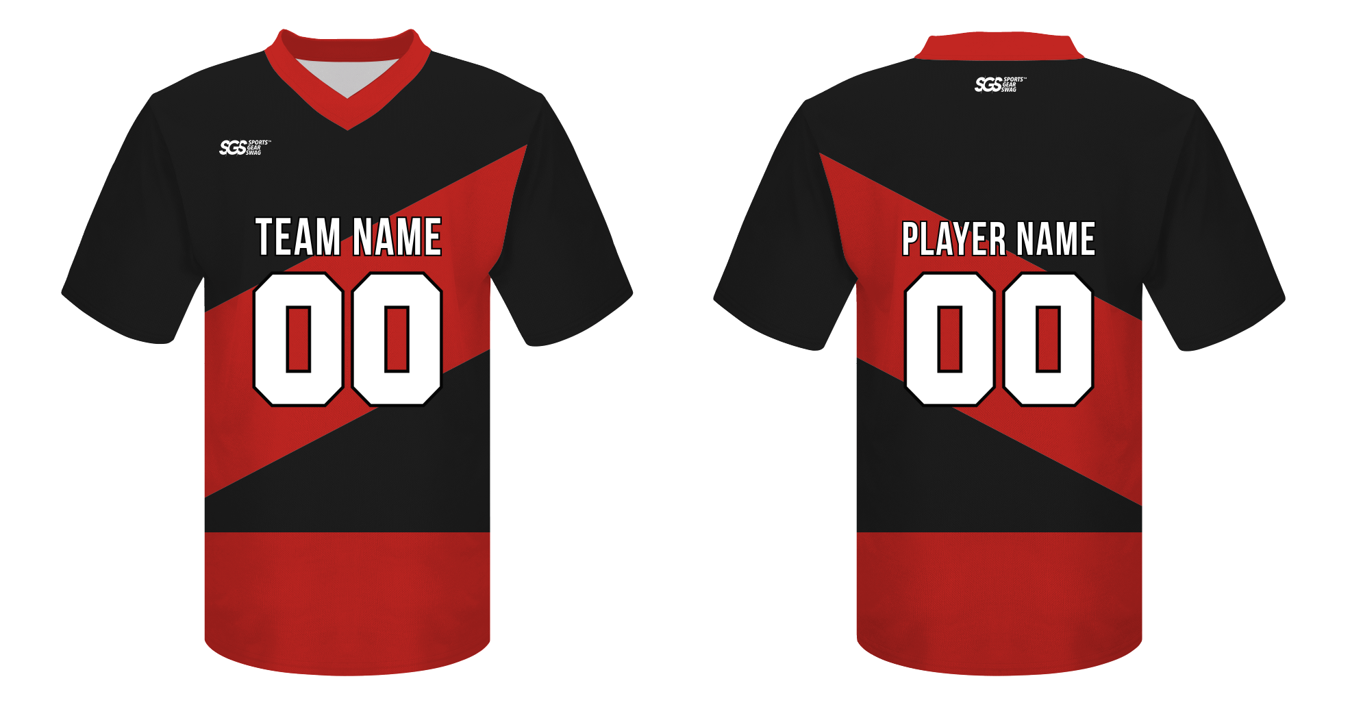 Custom diagonal solids adult youth unisex football jersey - Jersey
