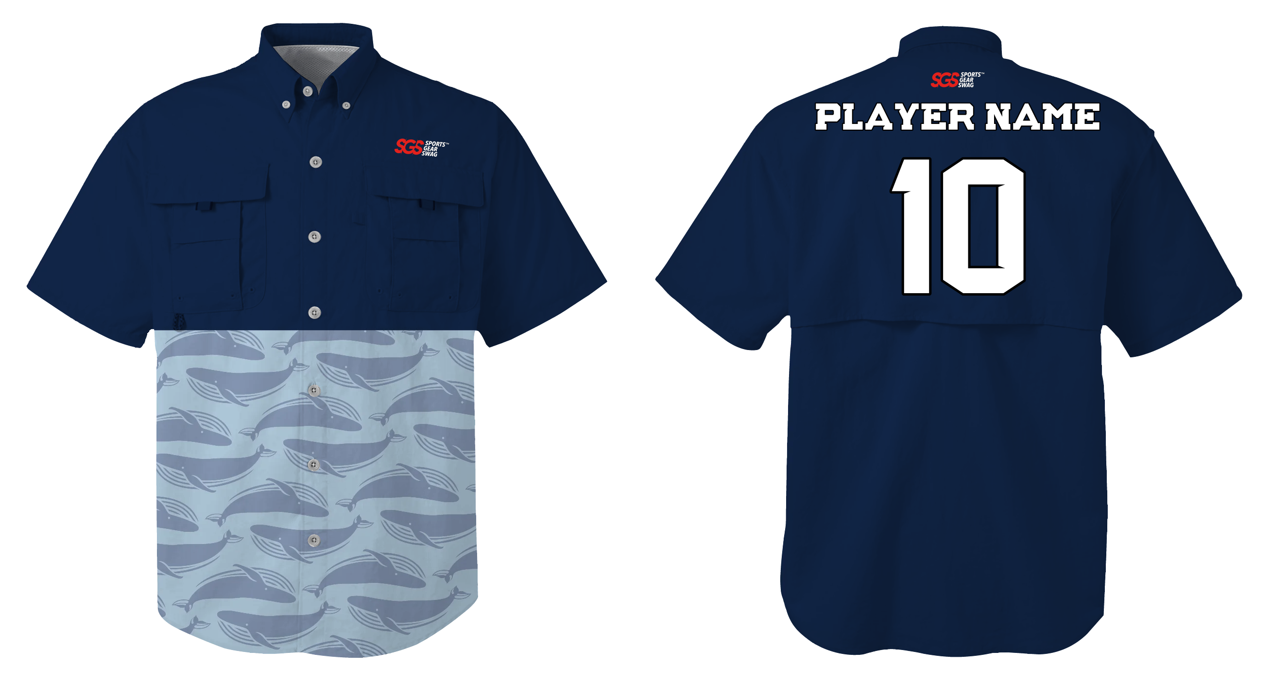 Custom fishing shirt adult youth unisex ocean giants - Jersey