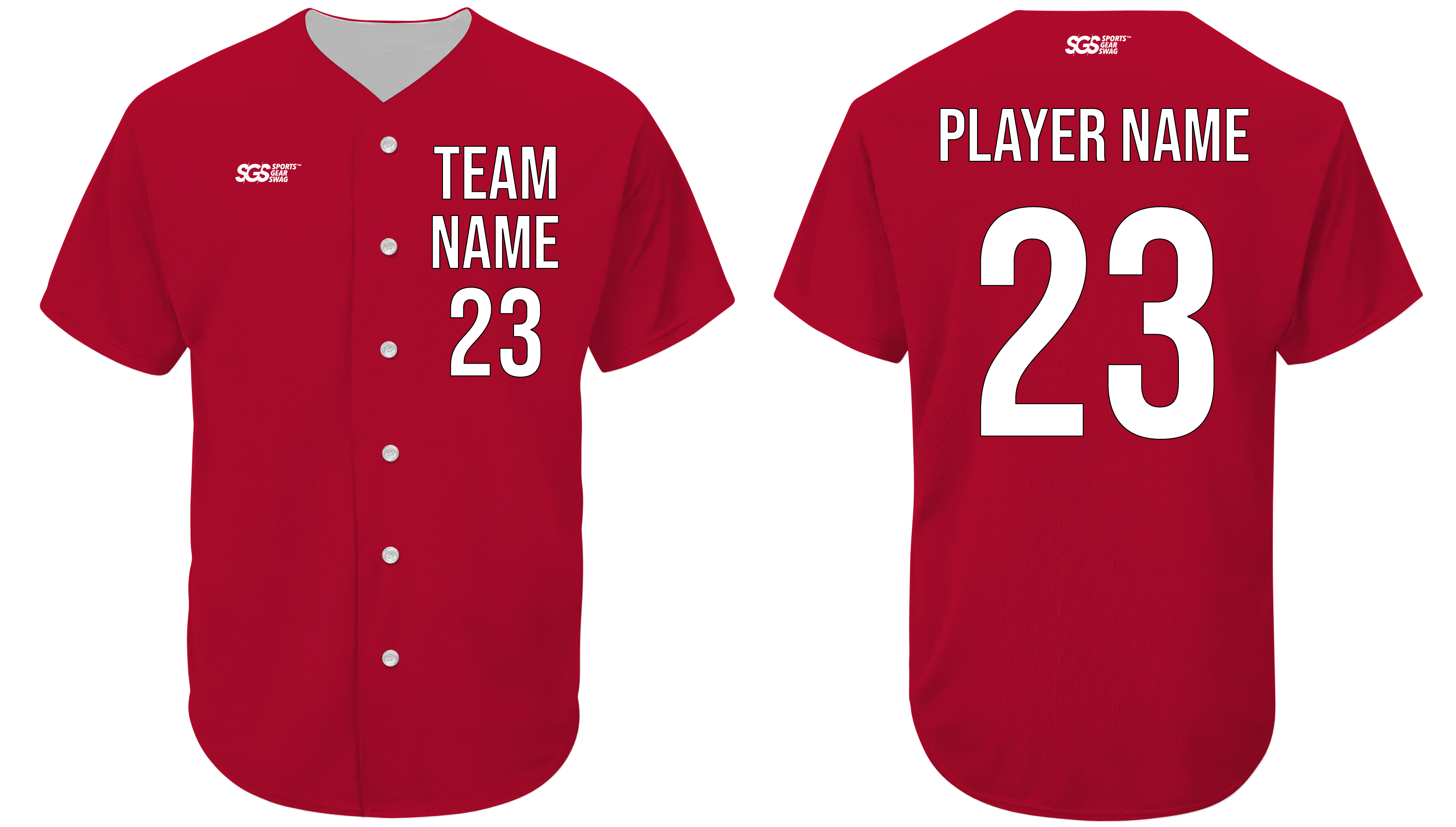 Custom solid maroon adult youth unisex full buttons baseball jersey - Jersey