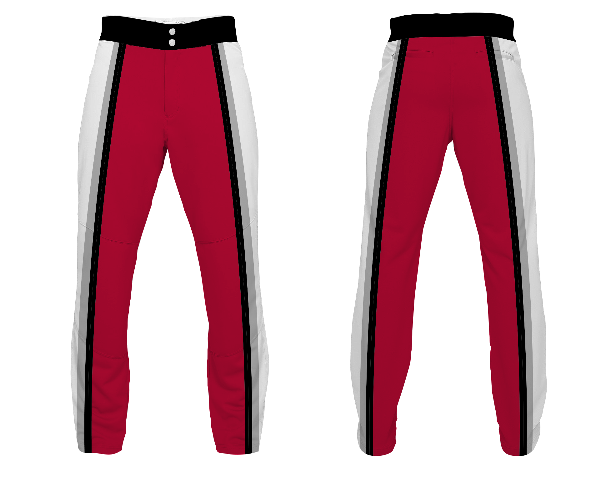 Custom two light color adult youth unisex baseball pants - Baseball-pants