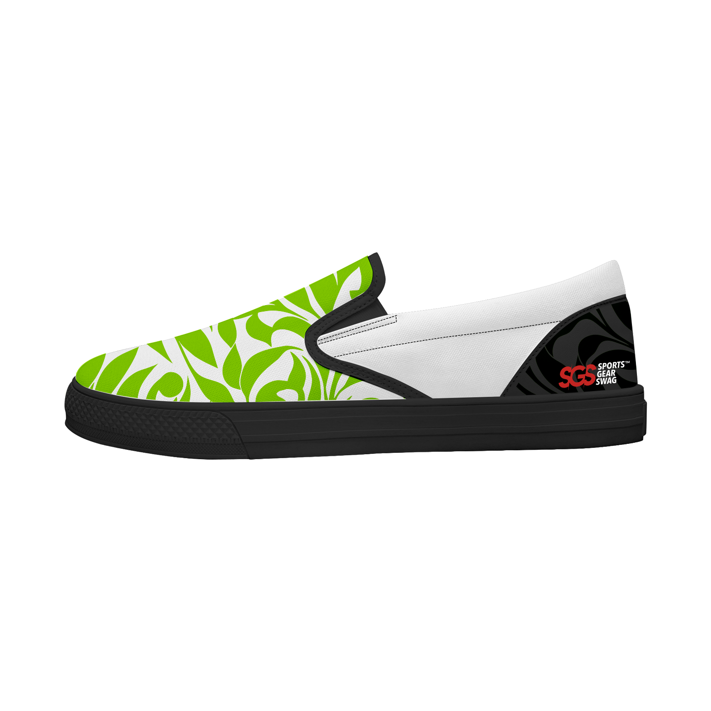 Custom slip on shoes black foliage - Slip-on-shoes