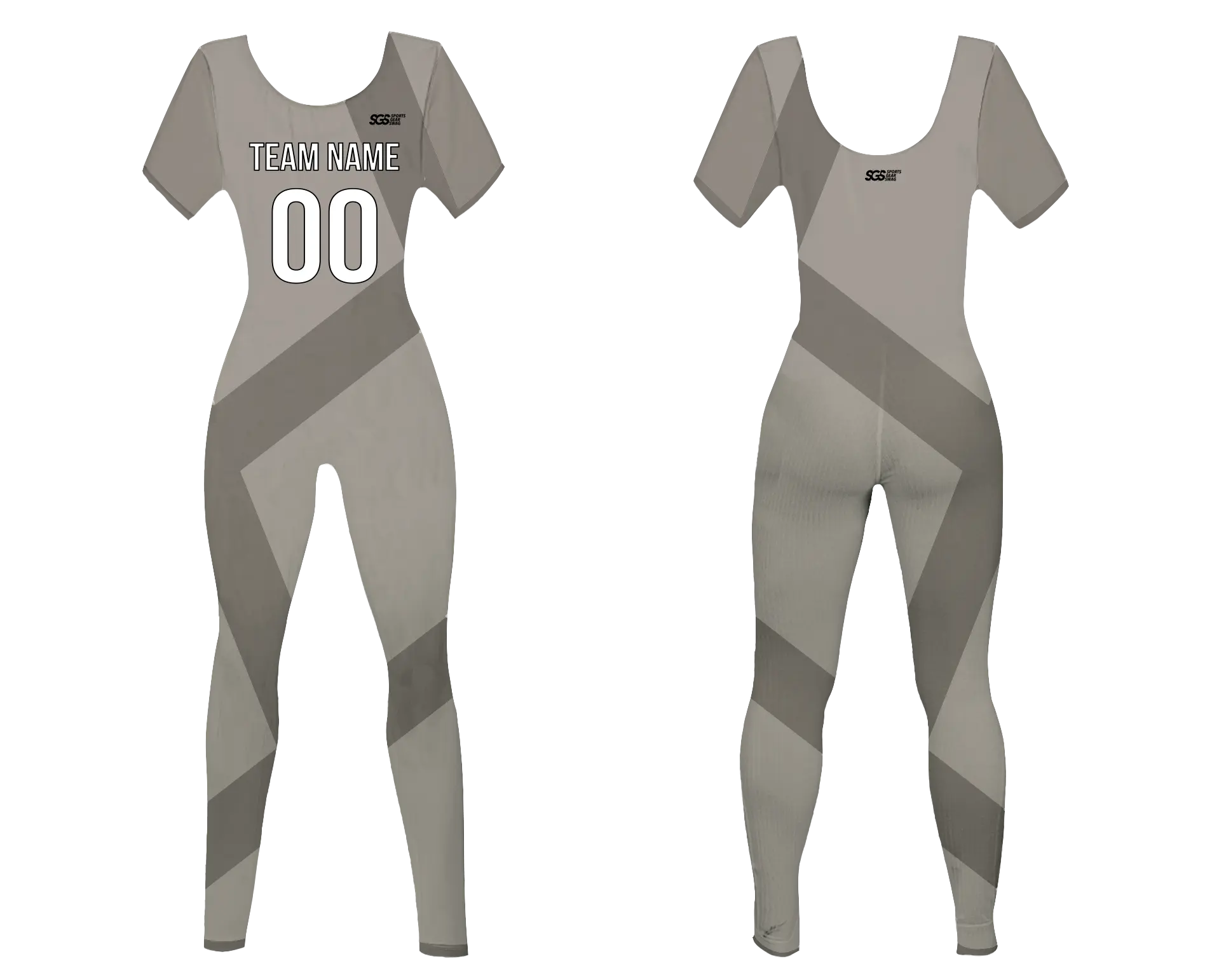 Custom women short sleeve dance bodysuit silver edge - Dance-bodysuits