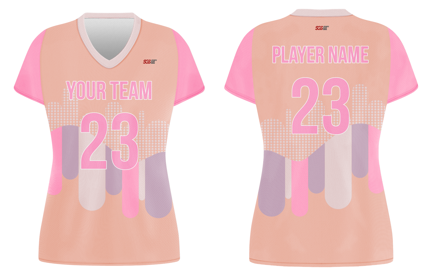 Custom pastel abstract adult youth volleyball jersey - Jersey