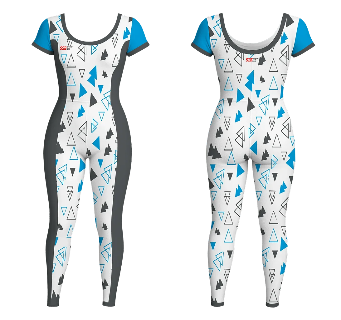 Custom women short sleeve unitards dance uniform triangle motion - Dance-bodysuits