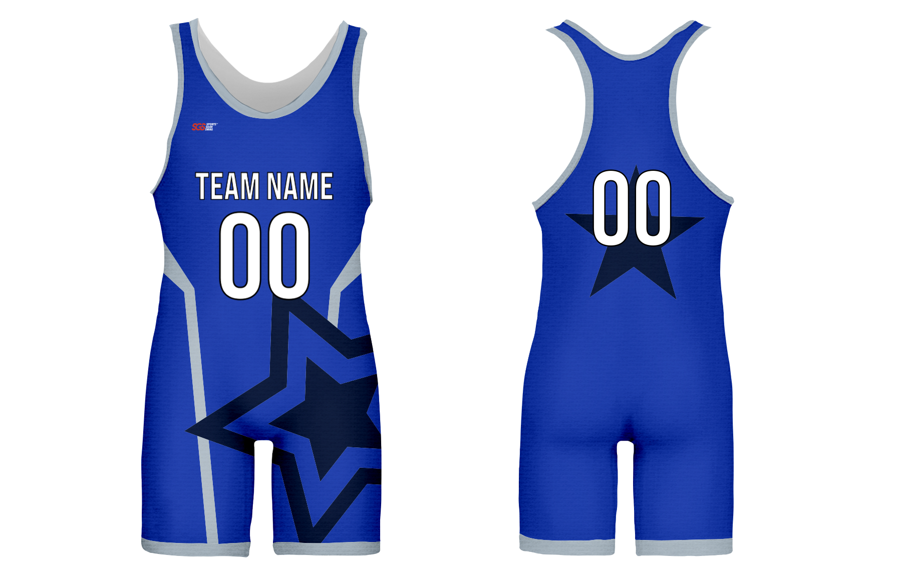 Custom blue starburst adult youth unisex powerlifting singlets - Powerlifting-singlets