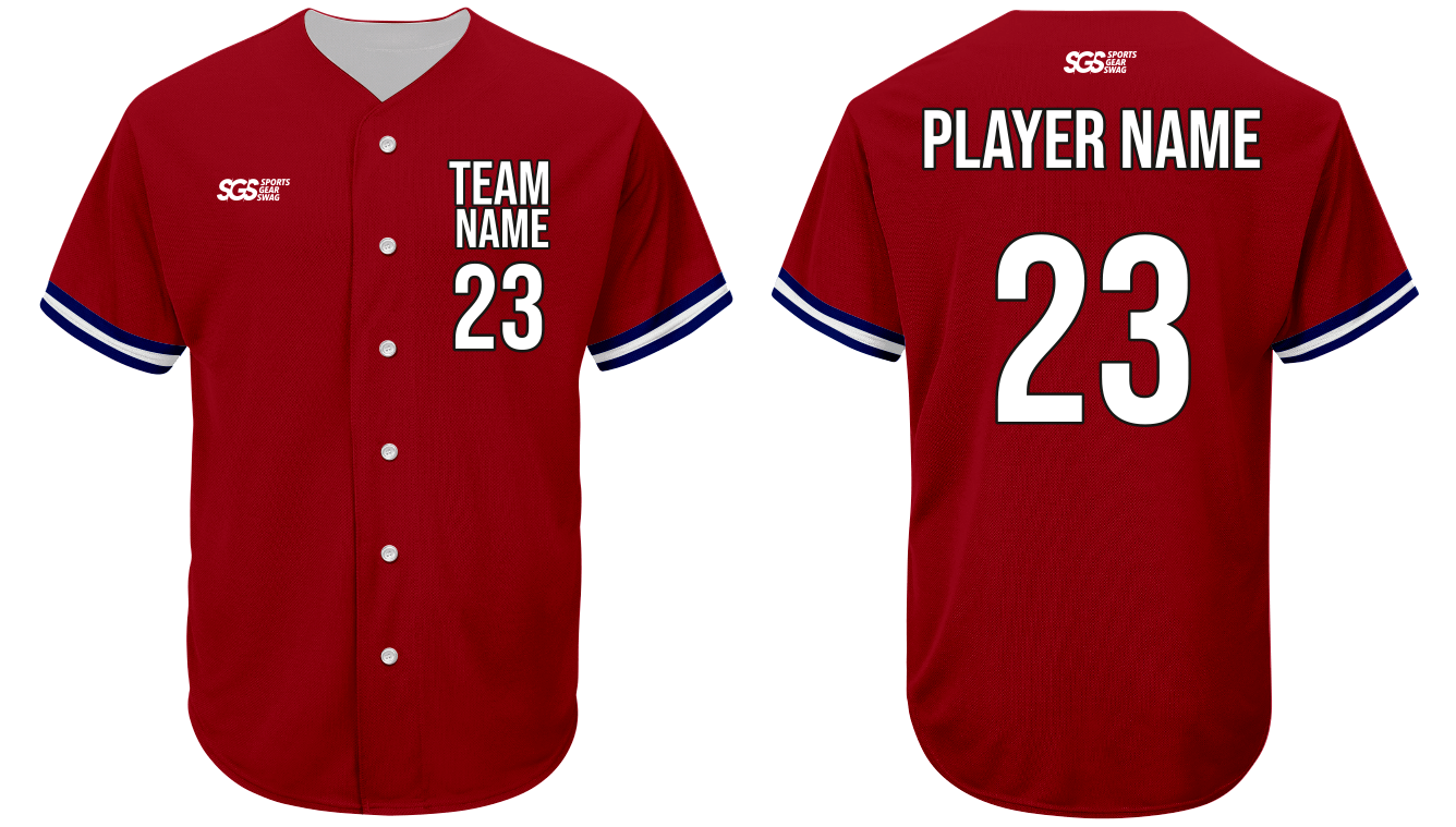 Custom brownish crimson adult youth unisex full buttons softball jersey - Jersey