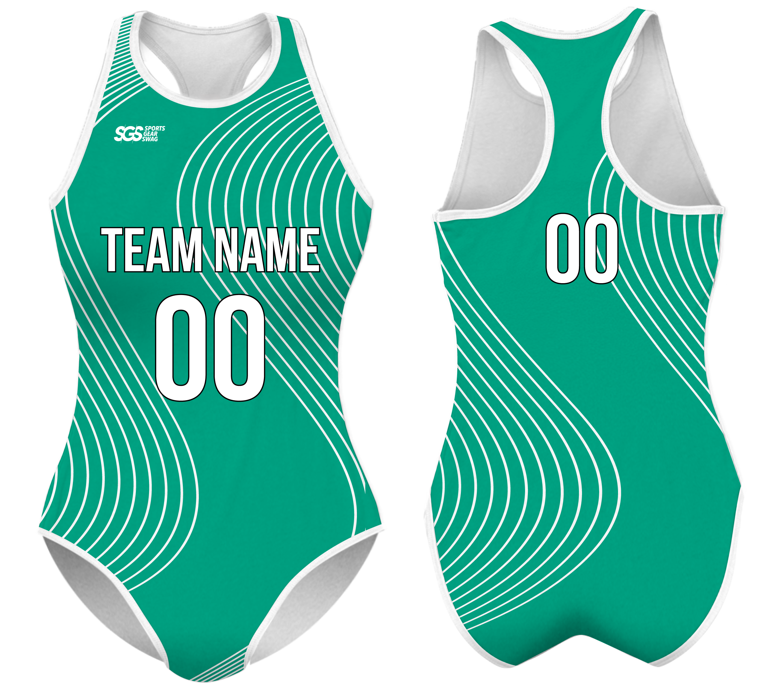 Custom water women speed suit green flash - Women-water-speed-suits