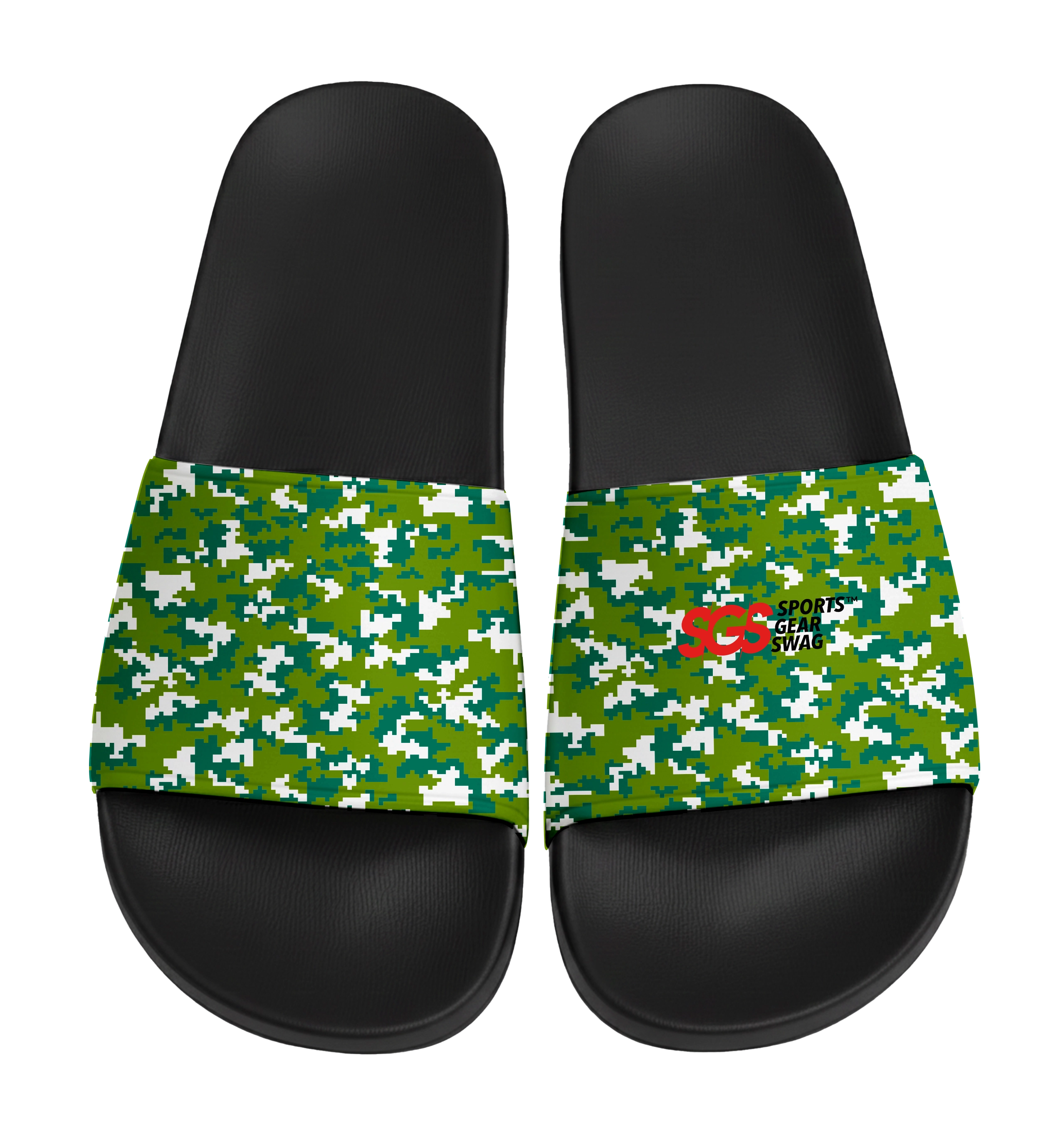 Custom slides black unisex pixel - Slides