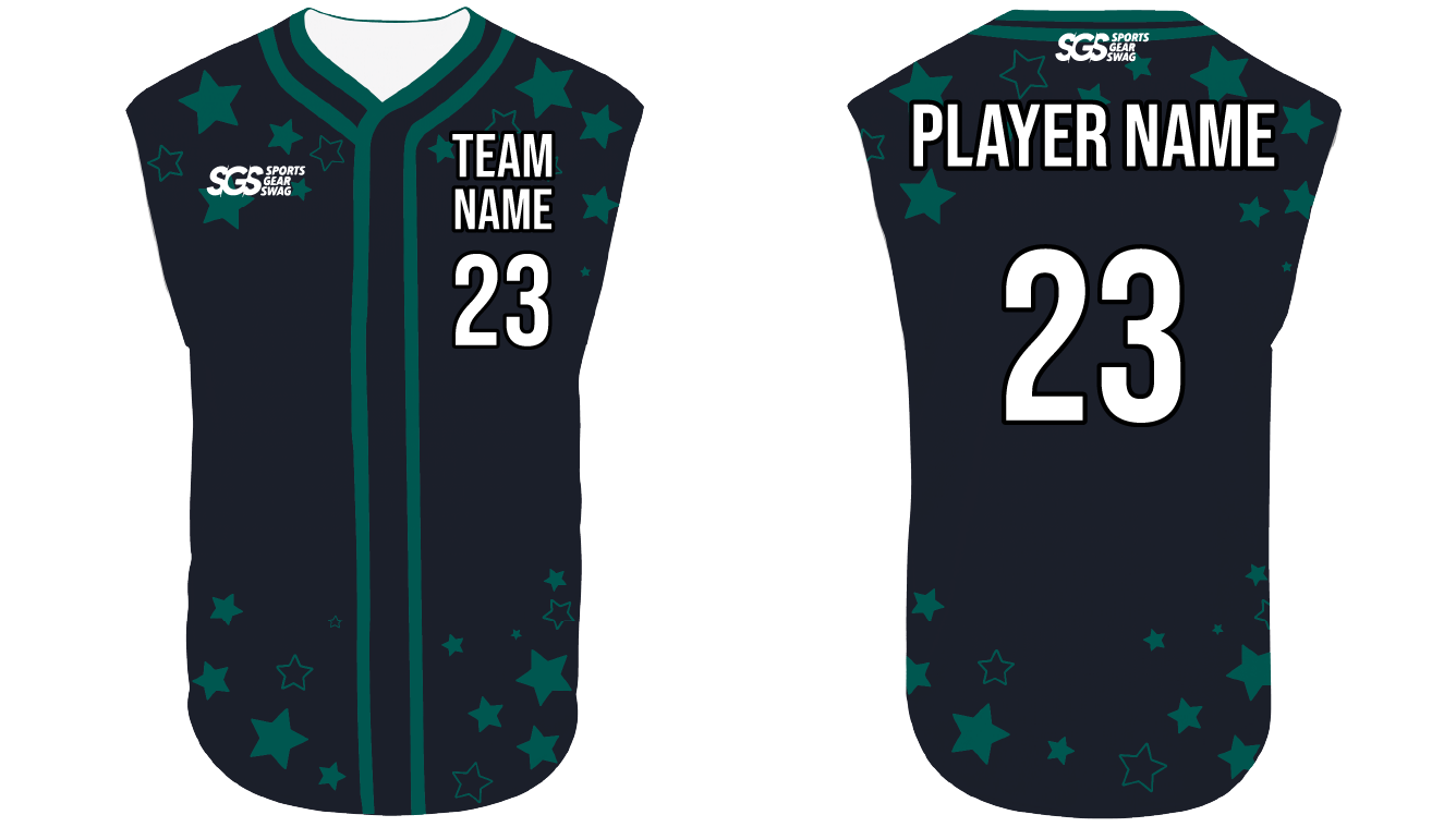 Custom top & bottom stars sleeveless adult youth unisex softball jersey - Jersey