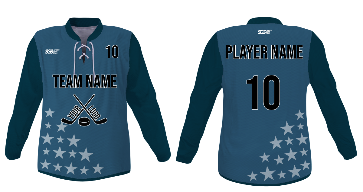 Custom row stars youth unisex hockey jersey laces - Jersey