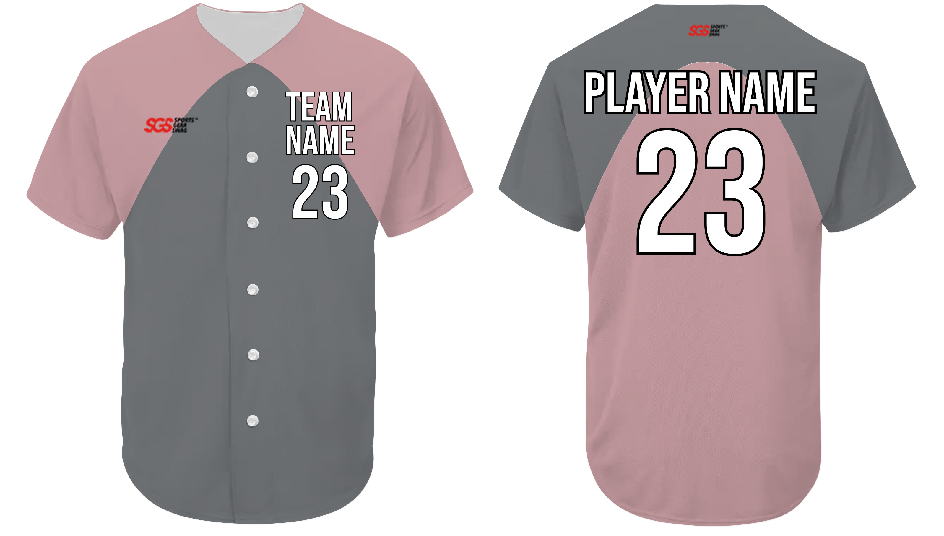 Custom u-shape solids adult youth unisex baseball jersey - Jersey