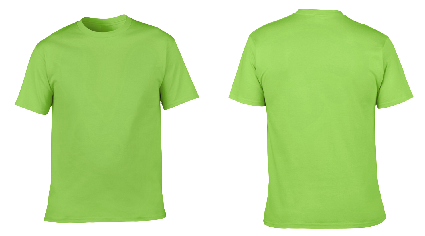 Custom cotton short sleeve shirts adult youth unisex bright green - Cotton-shirt
