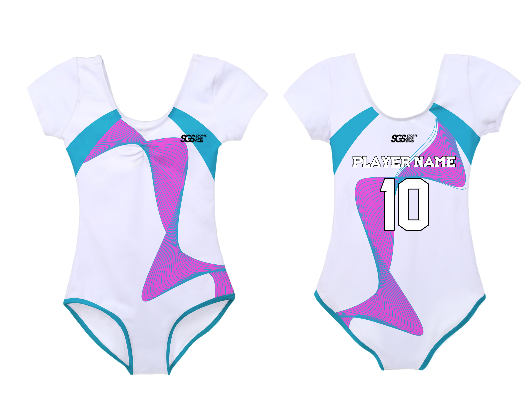 Custom short sleeve  gymnastic uniform adult youth mermaid grace - Gymnastics-uniforms