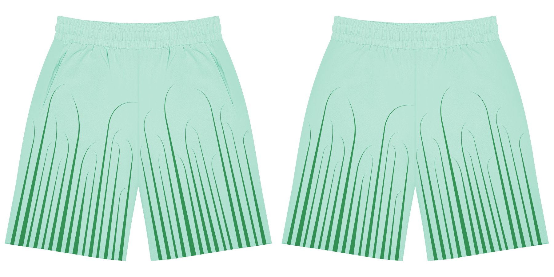Custom grass print adult youth unisex shorts - Short
