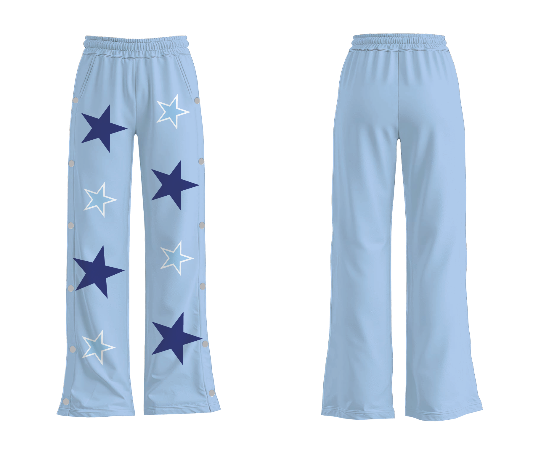 Custom breakaway wide leg pants adult youth unisex galactic glow - Wide-leg-pants