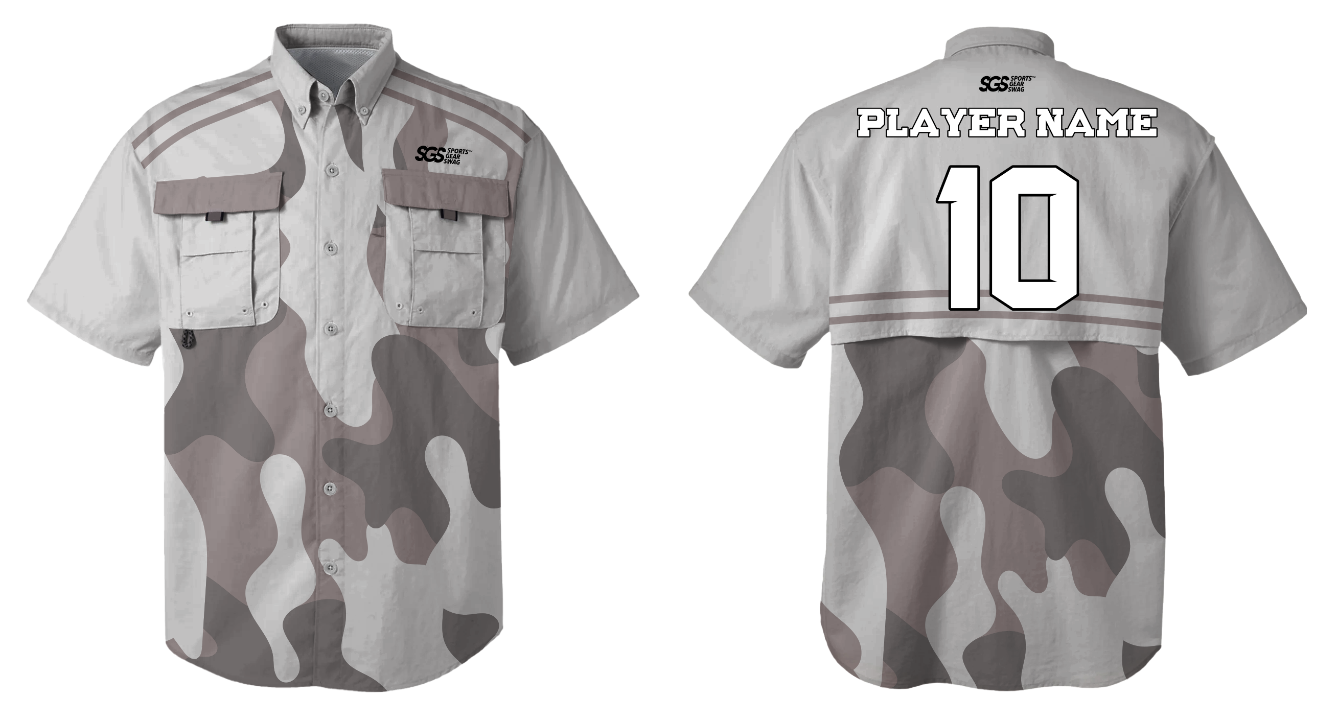 Custom fishing shirt adult youth unisex stone camo - Jersey
