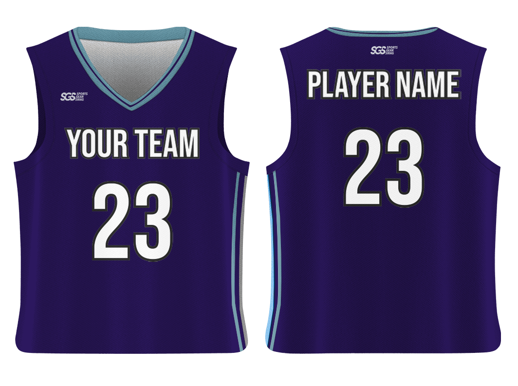 Custom casual blue lines adult youth unisex basketball jersey - reversible uniform - Jersey