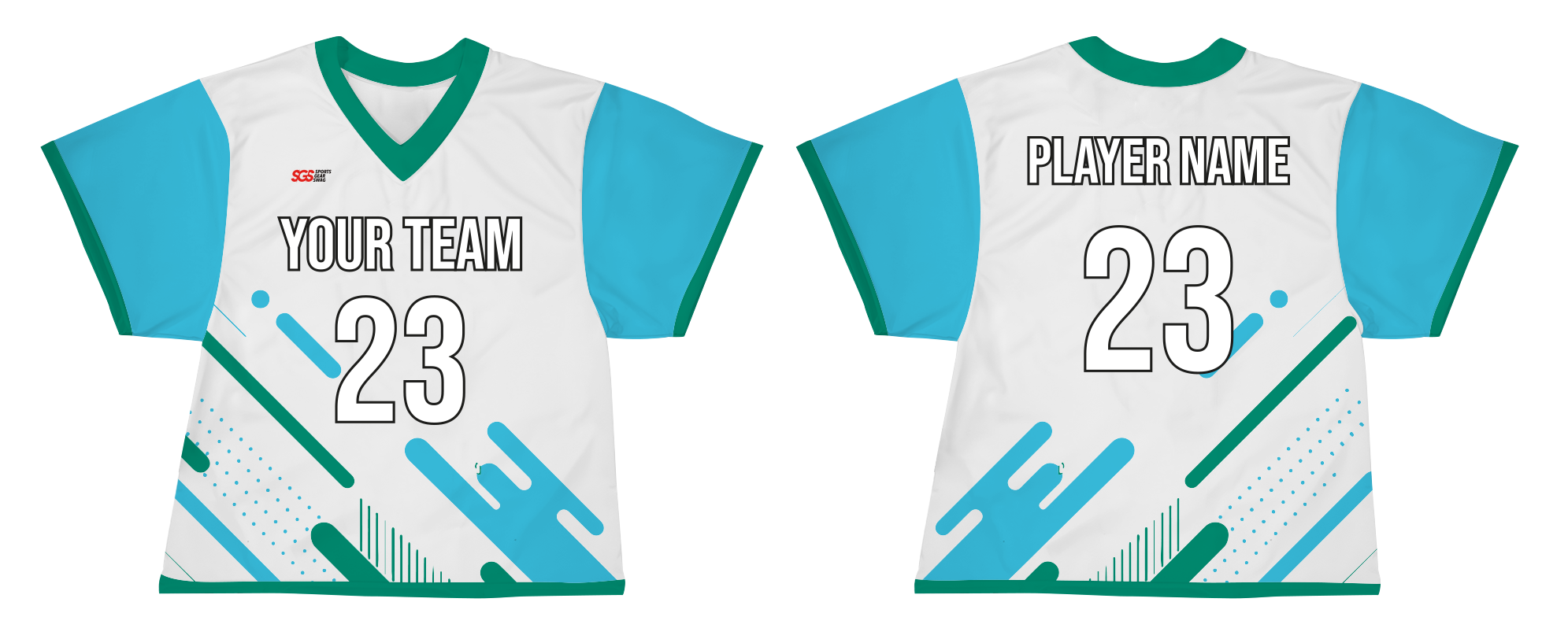 Custom diagonal shapes design adult youth unisex lacrosse jerseys - reversible uniform - Jersey