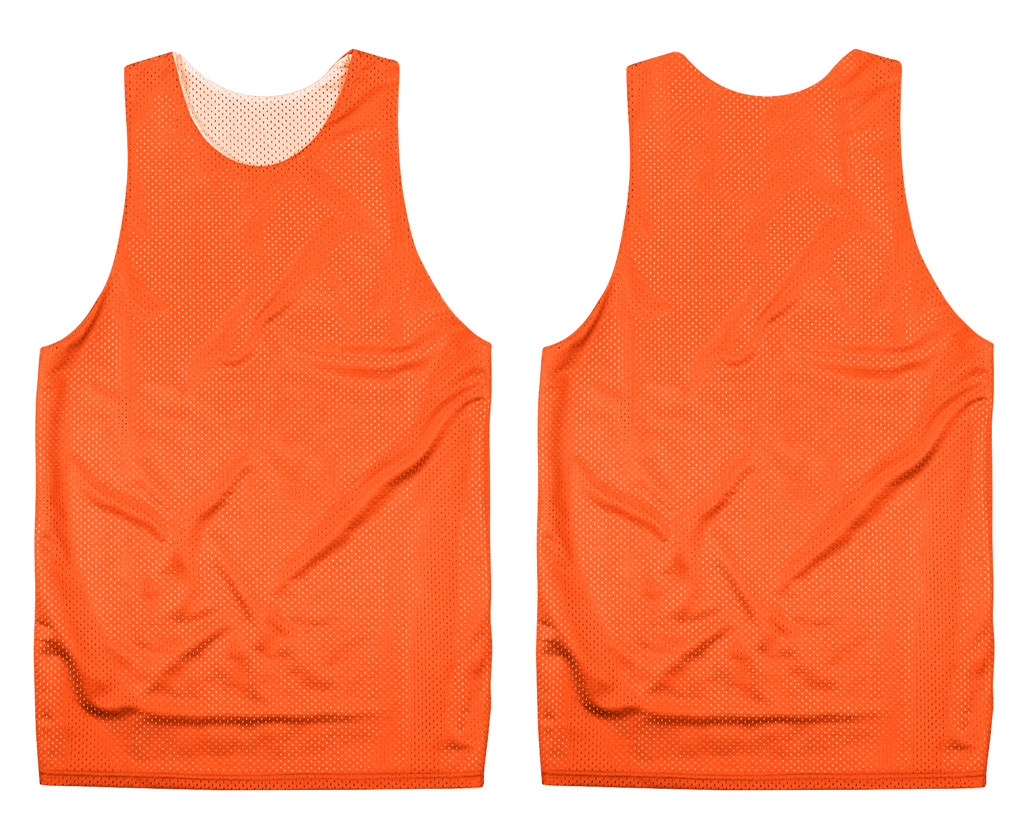 Custom fluorescent orange adult youth unisex pinnies - Pinnies