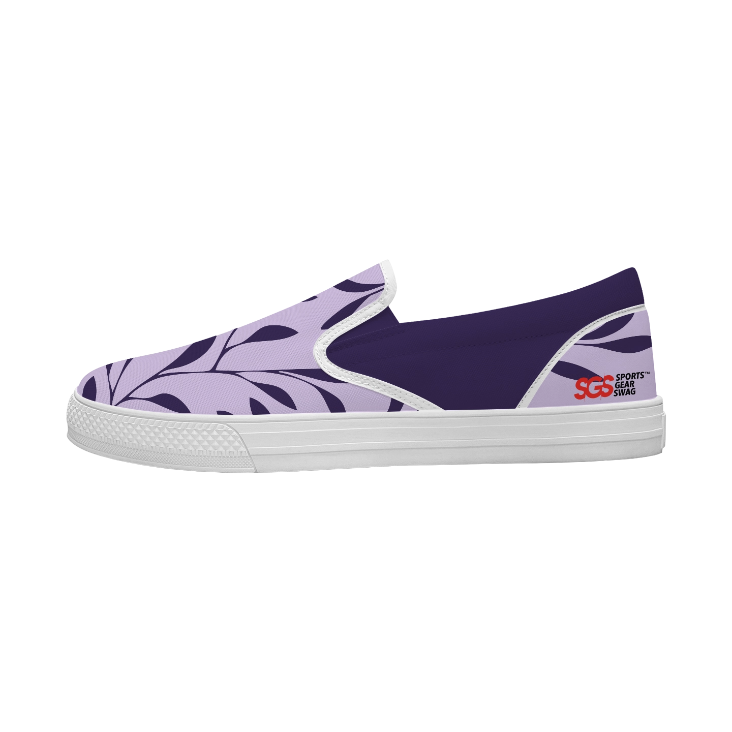 Custom slip on shoes white wisteria - Slip-on-shoes
