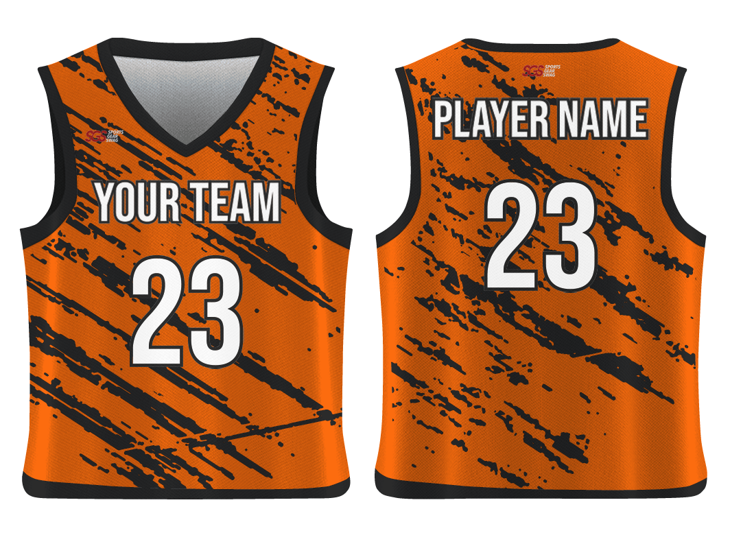 Custom blurred lines abstract adult youth unisex basketball jersey - reversible uniform - Jersey