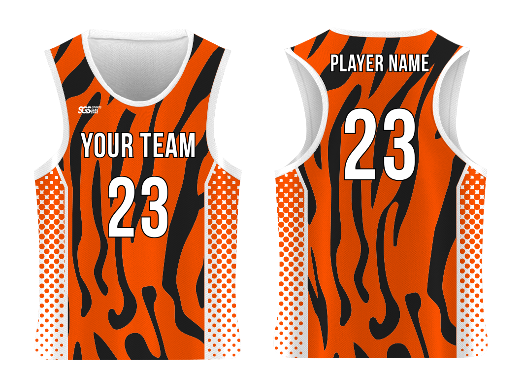 Custom tiger print adult youth unisex racerback jersey - Jersey