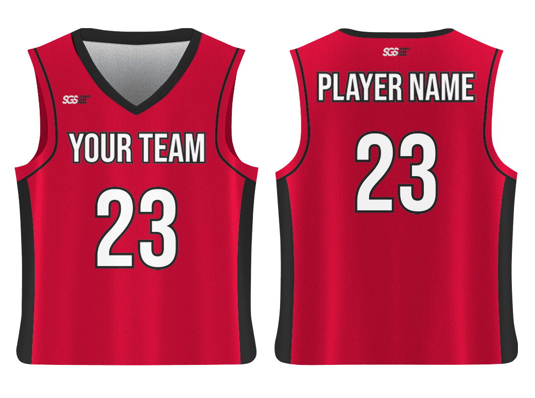 Custom pink red rockets adult youth unisex basketball jersey - reversible uniform - Jersey