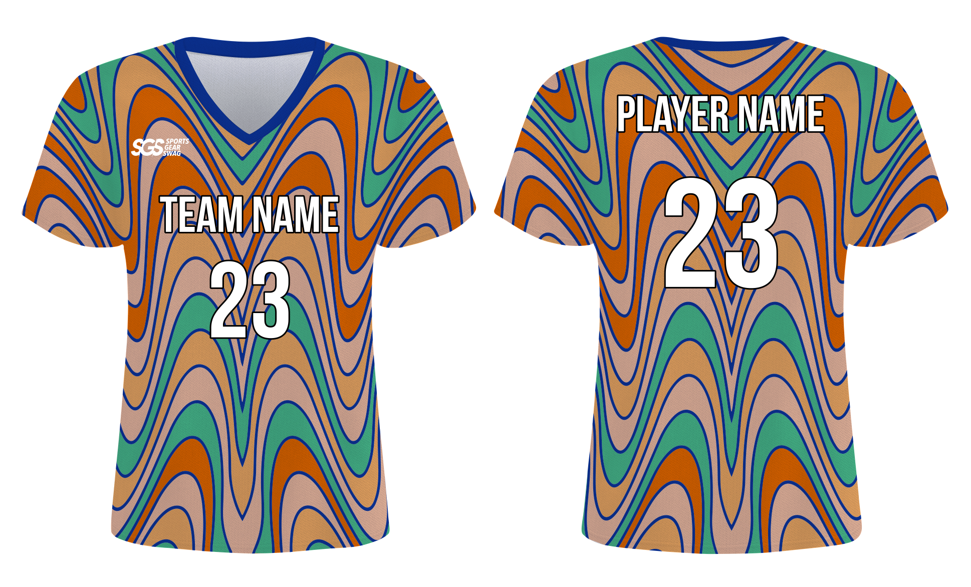 Custom layered shapes adult youth soccer jersey - Jersey