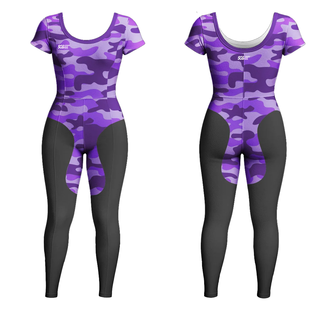 Custom women short sleeve dance bodysuit camo vibe - Dance-bodysuits