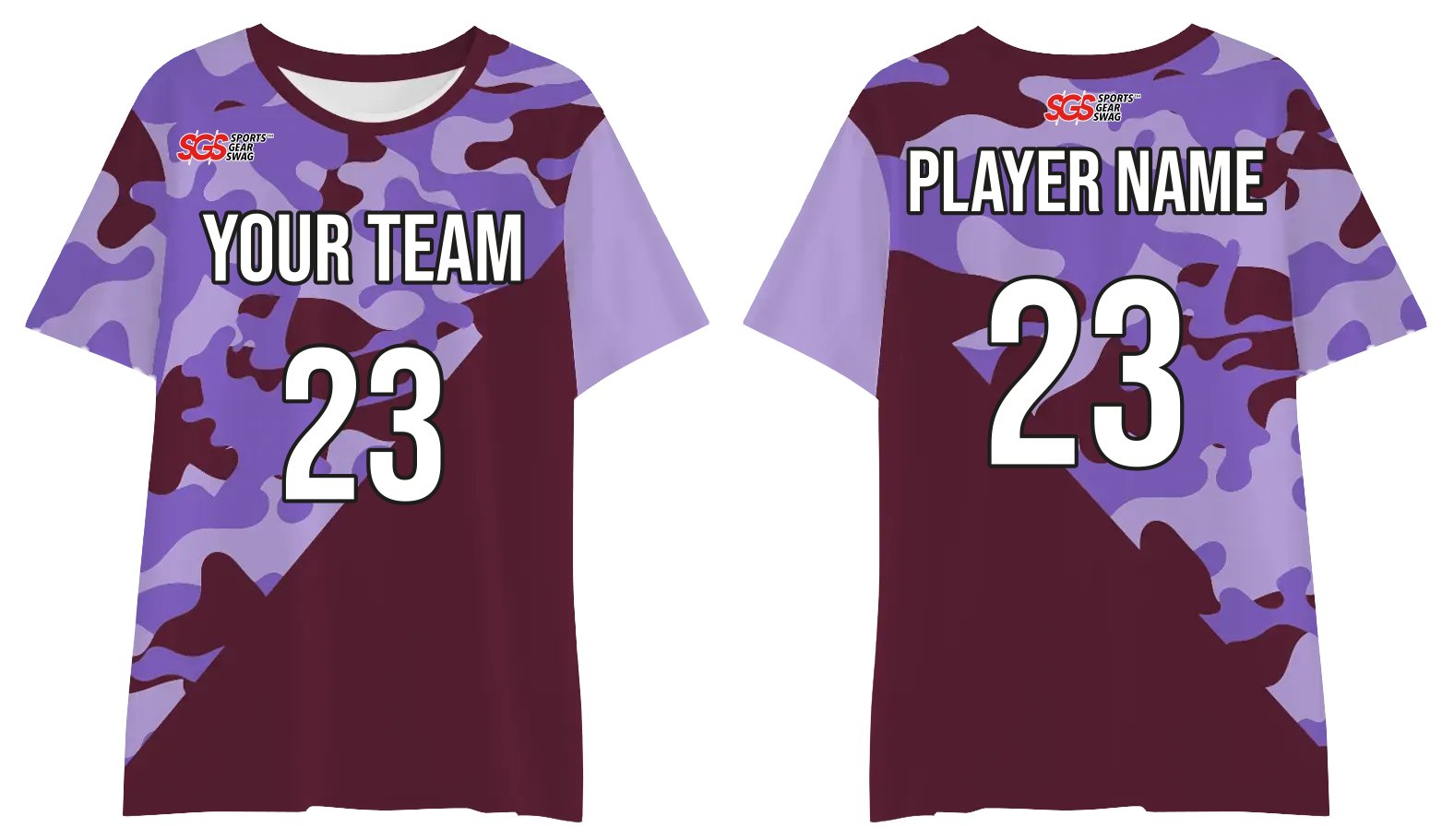 Custom training shirt adult youth unisex amethyst camo - Shirt