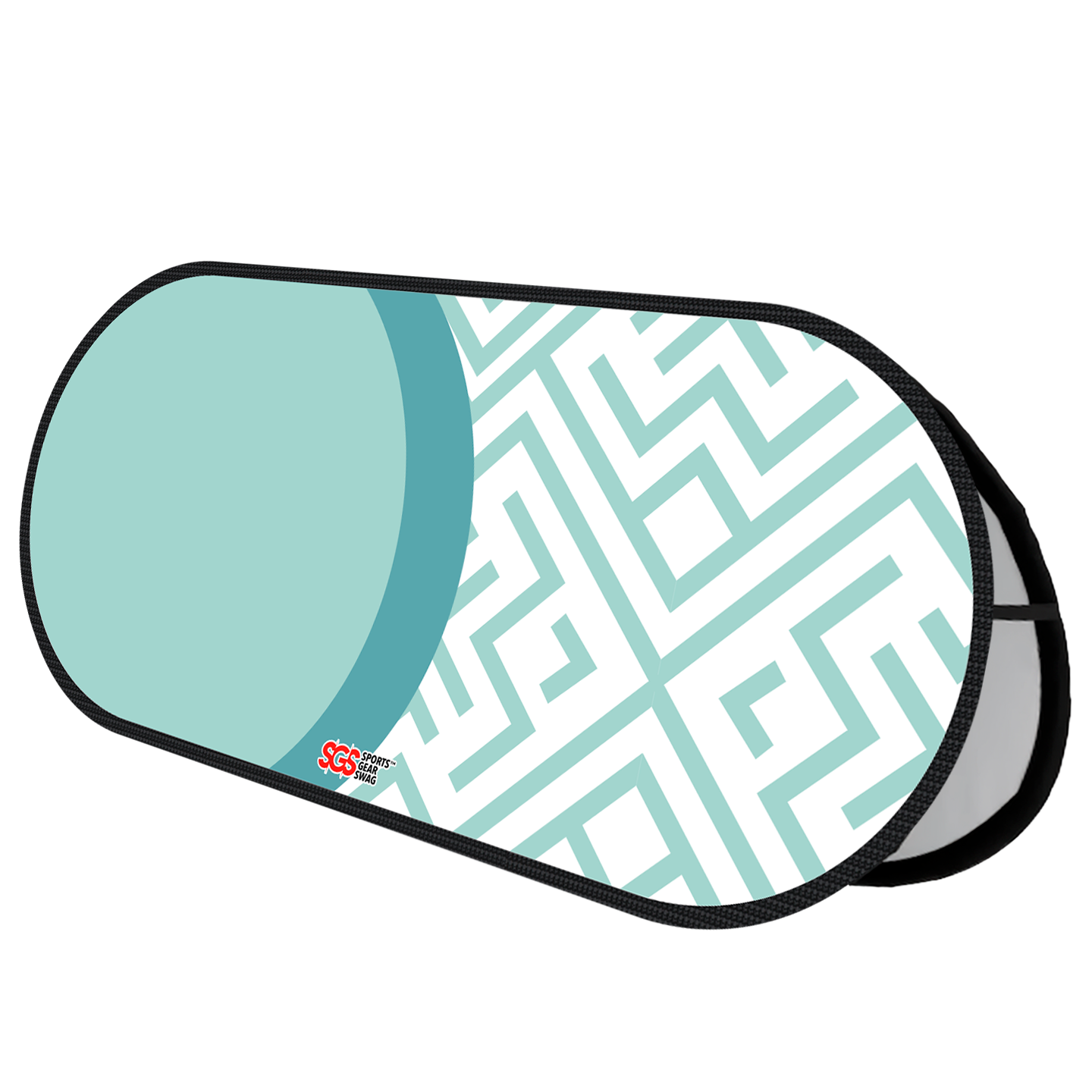 Custom popup banner teal curve horizontal - Popup-banners
