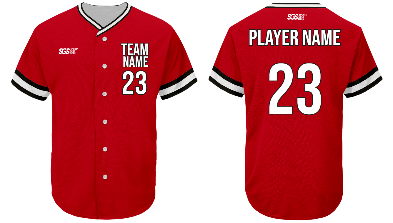 Custom redhawk adult youth unisex full buttons softball jersey - Jersey