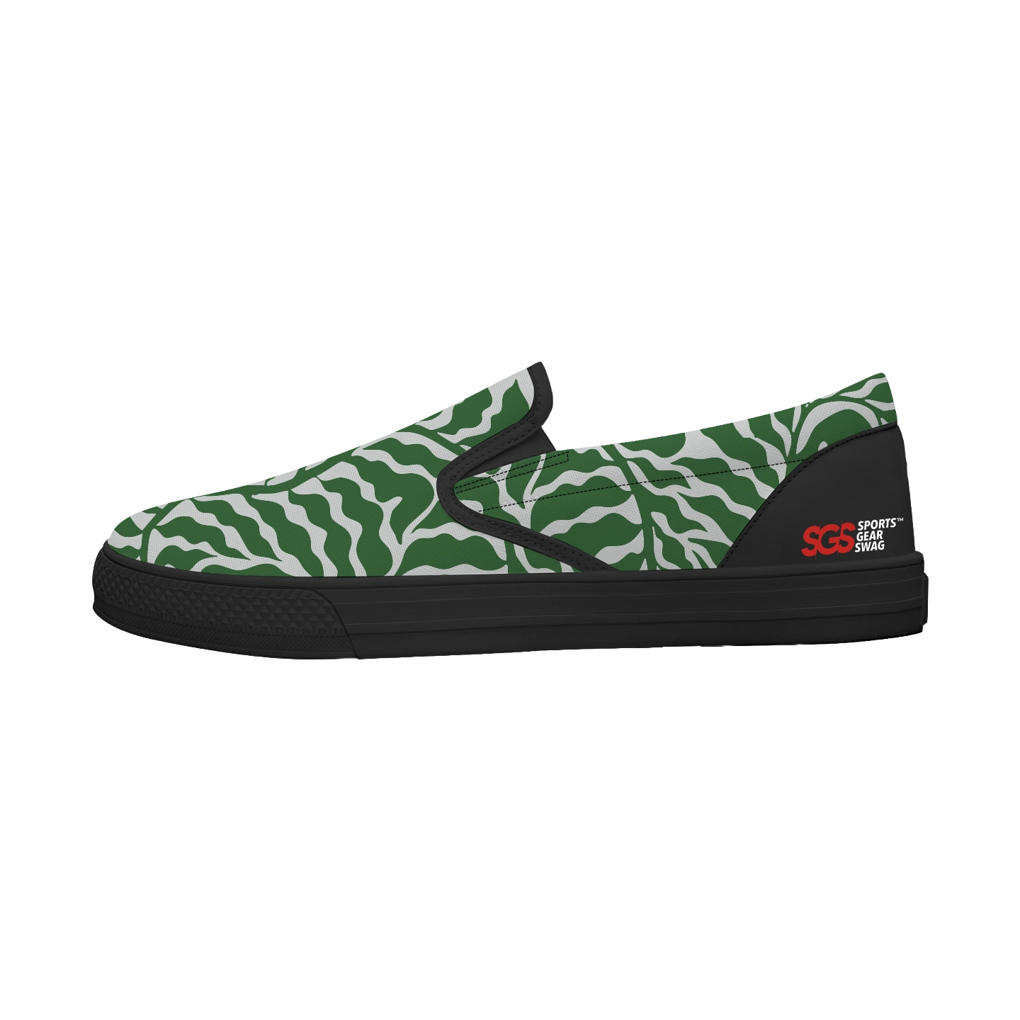Custom slip on shoes black verdant - Slip-on-shoes