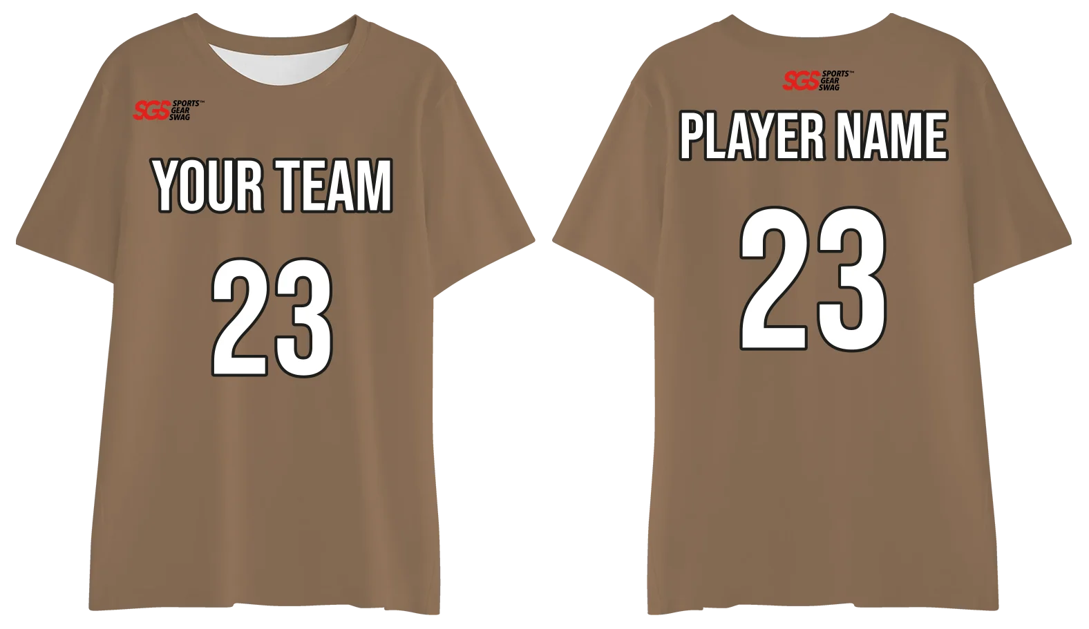 Custom light brown adult youth unisex comfort t shirt - Jersey
